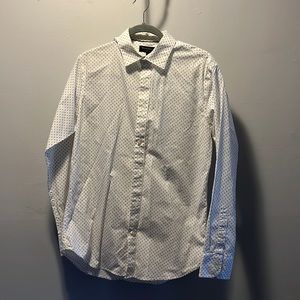 Medium Banana Republic Non Iron Slim Fit Button down Floral blue & white